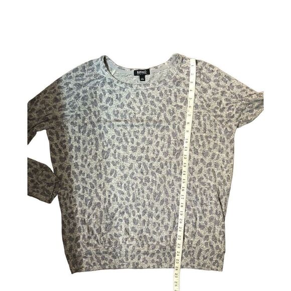 Buffalo David Britton gray pullover leopard print sweater Size L - Picture 10 of 14